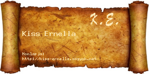 Kiss Ernella névjegykártya